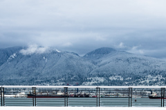 North Vancouver mountains in Winter